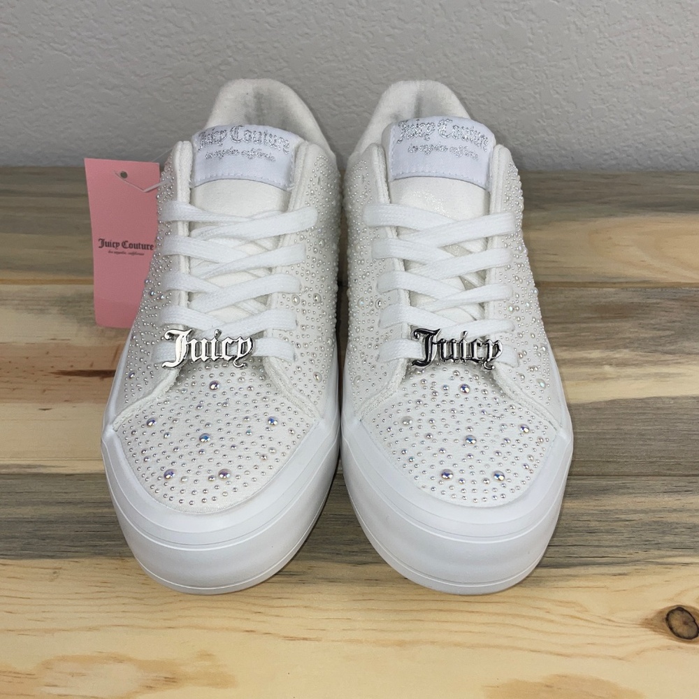 Bride Juicy Couture White Alanis B Pearls Sneakers Size 7